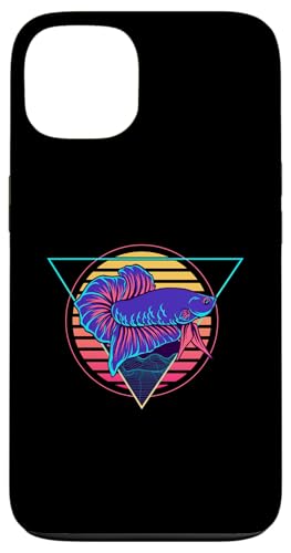 iPhone 13 Retro Betta Fish Futuristic Synthwave Vaporwave Aquarium Case