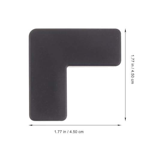 Alasum 6pcs Silicone Corner Protectors for Aquarium and Pet Carrier, Medium Black Anti-Collision Bumpers, Flexible Edge Guards for Babyproofing Furniture and Table Safety