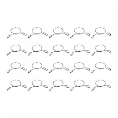 uxcell Fuel Line Hose Clips, 20pcs 12mm ID Fit 13.5-14mm OD Hose 304 Stainless Steel Water Pipe Air Tubing Spring Hose Clamps for Motorcycle Scooter - size: 12mm