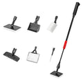Lpraer Multifunction 7 PCS Aquarium Cleaning Tools Bundle Kit Set Adjustable Fish Tank Cleaner w/Long Telescopic Extended Handle,Fish Net,Algae Scraper, Sponge Pad, Gravel Rake & Cleaning Brush