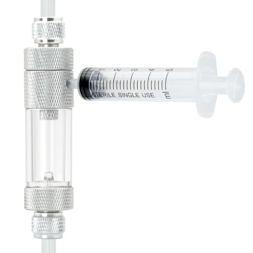 LINLAN Easy Water Refill CO2 Bubble Counter with Check Valve and Water Adder for Planted Aquarium CO2 Regulator (Air Pipe Connection) - size: Air Pipe Connection