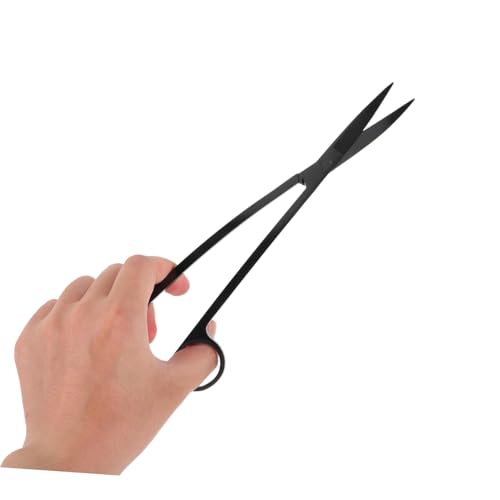 Aquarium Aquatic Plant Trimming Scissor Portable Stainless Steel Aquascaping Tool for Easy Care of Aquarium Plants Comfortable Finger Ring Design for Precise Trimming