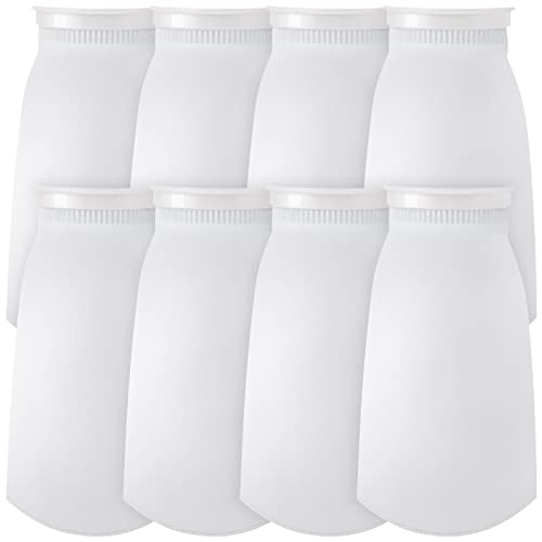 Jecery 8 Pcs 7 Inch Aquarium Filter Socks, 200 μm Ring Felt Filter Bags 7 x 16 inches Sump Socks for Saltwater Aquarium Fish Tank Freshwater - size: 7 x 16 inches