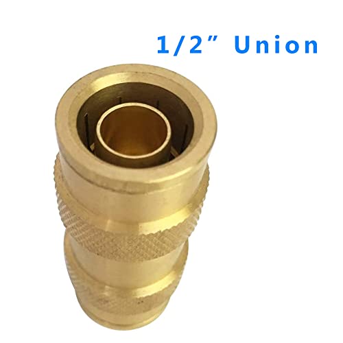 1/2" Tube OD Push-to-Connect Pneumatic Fittings Set - DOT Air Brake Line Fittings, 5pcs Air Hose Quick Connect Fittings - color: DOT Air Fittings Union, size: 1/2 Inch