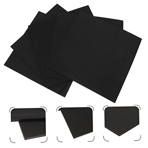 5Pcs Non Skid Aquarium Cushion Pads Insulated Fish Tank Mat for Comfort Stability Black Durable Absorption Heat Preservation for Fish Tank Supplies