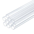 uxcell 10 Pcs Clear Plastic Rigid Tubing 7mm ID x 8mm OD, 0.5 Meters Length Round Polycarbonate Tubing for Aquarium Water Pipe, Water Cooling System, Plumbing - size: 7mm x 8mm