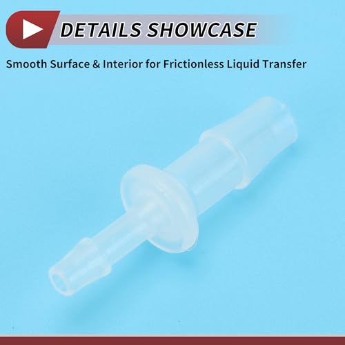 5 Pcs Aquarium Plastic Hose Barb Fitting 5/32" to 1/4" Hose ID Connectors Clear Plastic - size: 5/32"-1/4"