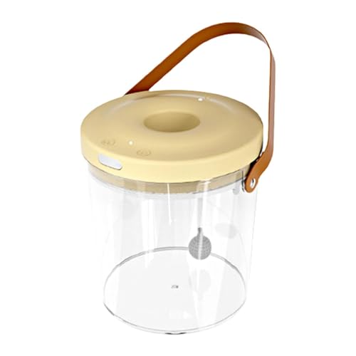 Portable Fish Tank - with Light Quiet Oxygen Circulation Clear Bowl,2000mAh Tiny Fish Tank - for Bait Fishing Kids Indoor Outdoor Sensory Play Reptile
