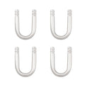 JianLing 4PCS Aquarium U Shape Stainless Steel Connector Carbon Dioxide System U Bend Fitting 42mm Fish Aquarium Aquascape Oxygen Pump Elbow