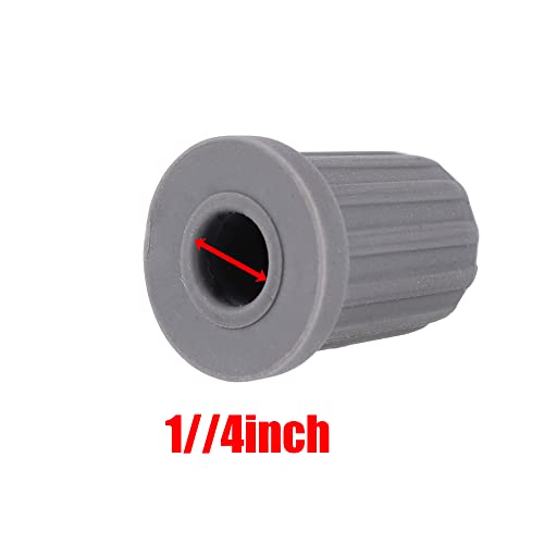 60 Pcs 1/4 Inch Barbed Connector End Caps Rubber Plugs for 1/4 Inch Irrigation Tubing System - size: 1/4 Inch End Cap