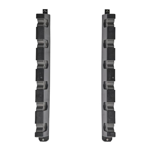 Berkley Horizontal Fishing Rod Rack, Stores 6 Rods, Black, Soft Foam Grip Pads Protect Rod Finishes, Durable Construction, Easy to Mount with Common Tools - style: Horizontal 6 Rod Rack (New Model)