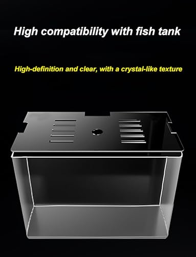 Universal Clear Acrylic Aquarium Lid with Anti-Escape Net & Feeding Door - 25x16cm (9.8x6.3in) Fish Tank Cover - Prevents Fish Jumping & Deters Cats
