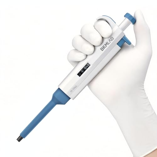 10-100ul Single Channel Pipette, High Accurate Manual Adjustable Variable Volume Micropipette, 1μl Increment, Pipettes for Laboratory, Scientific and Industrial Research - size: 10-100μL