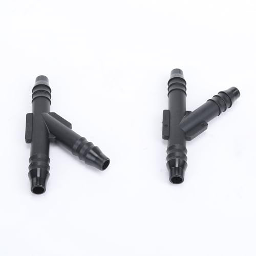 AC PERFORMANCE Plastic 5/16" Barbed Y Piece Pipe Hose Connector Joiner Tubing Splitter 3 Way, Pack of 2 - color: Y Shape, size: 5/16" - 2PCS