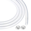 MECCANIXITY 10ft Clear Silicone Rubber Tubing 1/4" ID 5/16" OD Plastic Tube Flexible Air Hose for Brewing, Wine Making, Pump Siphon, 6mm x 8mm, with 2pcs Clamps - color: Clear, size: 1/4" x 5/16"