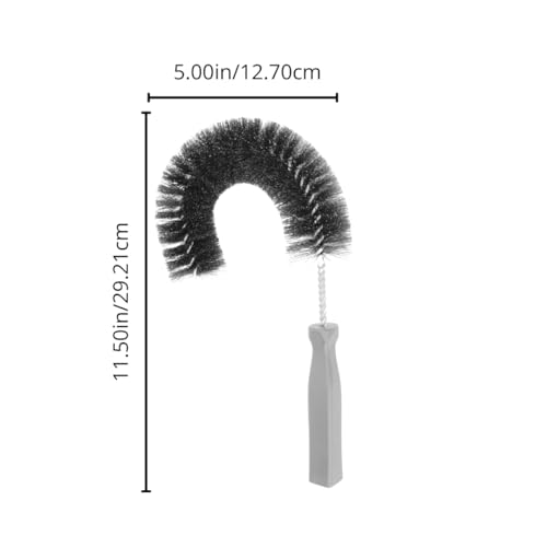 SPARTA Plastic Hook Dusting Brush, Clean-In-Place, Galvanized Wire with Threaded Hole for Dusting Surface of Curved Drains and Pipes, 11.5 Inch Length, White, (Pack of 12) - color: White