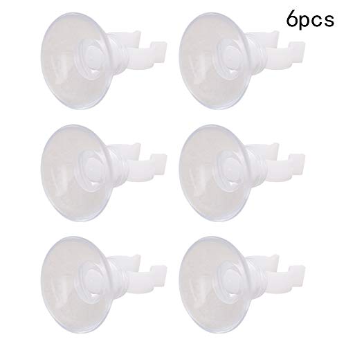 MroMax Aquarium Suction Cup Clips Airline Tubing Hose Heater Clips Clamps Holder for Fish Tank Clear 12mm to 14mm 6Pcs - size: 6pcs 12mm to 14mm