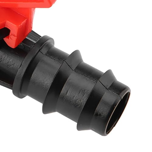 3/4" Plastic Line Hose Barbed Ball Valve Shut-Off Switch With Hose Barb Water Flow Control Connector for Aquarium Garden Micro Irrigation(1/4'') - size: 1/4''
