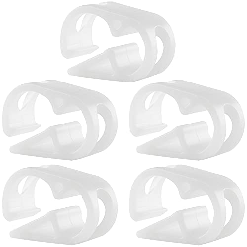 1/4" - 5/16" Plastic Tubing Clamps Flow Control Hose Clamp, Laboratory Pinch Valve Shut Off Hose Clamp - Pack of 5 White - color: White, size: 1/4" - 5/16"