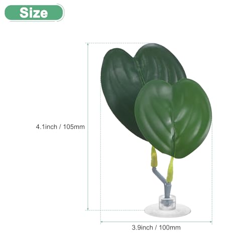M METERXITY 1-Pack Betta Fish Leaf Pad, Hammock Plant Leaf Pad, Realistic Resting Fish Rest Bed for Fish Tank Decorations/Aquarium Accessories/Spawning Grounds/Breeding [Green, Heart-Shaped] - color: Green
