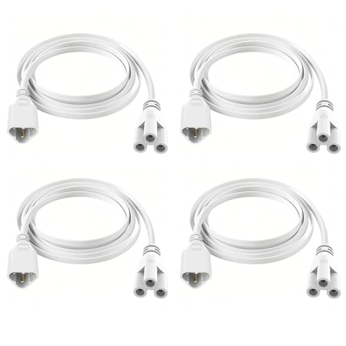 SHOPLED 6FT Male-to-Female Extension Connection Cords for T5 T8 LED Shop Lights, 1.8 Meter Connecting Wire Linkable Integrated Tube Ceiling Lights (4-Packs) - style: 6FT M/F Connection Wire