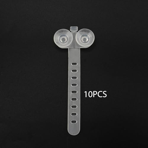 10 Pieces Aquarium Cable Ties Suction Cup Accessories Airline Tubing Holder Binding Tools Made from TRP Material Suitable for Nests Water Hose, White - color: White