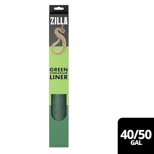 Zilla Reptile Terrarium Bedding Substrate Floor Liner, Green, 40BR/50G, 17.25" x 35.25" - size: 17.25" x 35.25"