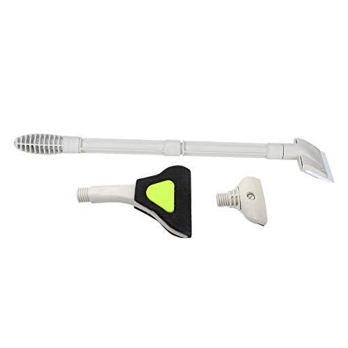 3 in 1 Aquarium Maintenance Tools Set,Aquarium Cleaning Tool Set,Glass Brush,Silicone Pad Scraper,Acrylic Scraper, with 2 Extension Tubes,Fish Enclosure Care for Acrylic
