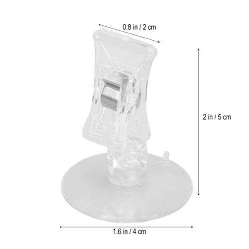 POPETPOP Aquarium Feeding Clip with Suction Cup - Underwater Fish Food Holder for Seaweed and Veggies Fish Tank Feeding Tool 2.36 Inch Size