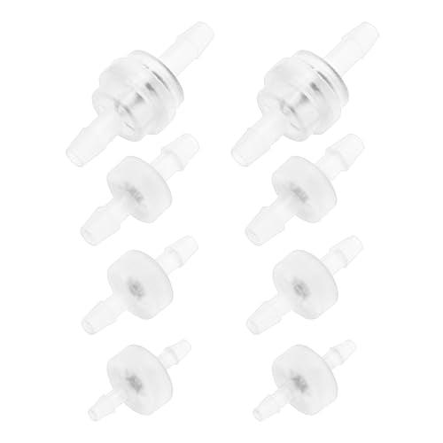 8Pcs 3mm 4mm 5mm 6mm Plastic Lnline Check Valve Set Oil and Ozone Resistant for Water Fuel Gas Liquid Air Fish Tank Chemical Industry