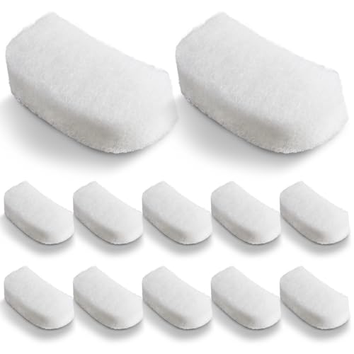 Pushglossy 12 Pcs Water Polishing Pads Compatible with Fluval 106/107/206/207 Filter Media Value Pack Clear Quick Replacement Aquarium Filter Media Compatible with Fluval Canister