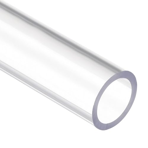 uxcell Clear Rigid Tubing 12mm(1/2") ID x 16mm(5/8") OD x 1Ft(305mm) Length Round Plastic Polycarbonate Tube - size: 12mmx16mm