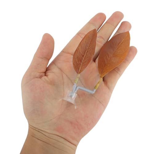 Betta Fish Bed, Betta Leaf Bed, Plastic Betta Hammock, Betta Hammock Pad w/Suction Cup, Betta Fish Resting Place Betta Fish Supplies Aquarium Decor, Orange - color: Orange