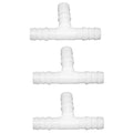 Plastic 3/4" ID Hose Barb Fittings, Equal Barbed Tee Pipe Connectors 3 Way Joint Splicer Mender Union Adapter for Boat Aquarium, Pack of 3 - size: 3/4 Inch