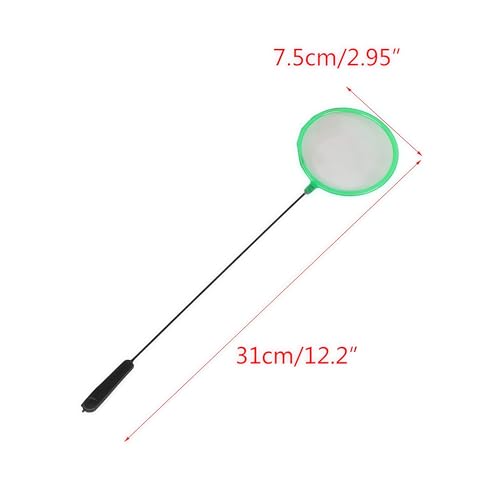 Aquarium Fish Net 3 Inches Fine Mesh Skimmer for Small Fish for Tank Catching Cleaning Net with 9 Inches Long Handle Aquarium Net Fine Mesh Cleaning Small（3PCS,Random Color）