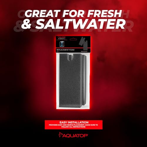 Aquatop Replacement Foam for All Venti Desktop Aquariums – Improves Water Clarity and Filtration Efficiency, VDA-02-RCF
