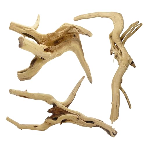 3 Pcs Natural Spiderwood for Aquarium, Aquarium Driftwood Freshwater 10-12 Inch, Assorted Size Spider Wood, Twisted Branches for Fishtank Accessories, Reptile Terrariums Decorations - color: 3 PackSpiderwood 10-12in