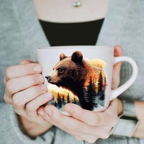 GLOBLELAND 18 Sheets Forest Animals Transfer Stickers 3.9x3.6inch Bear Deer Colorful Transfer Decal Fox Lion Rub on Transfer for Furniture Vase Glass Art Crafts Decorations - style: Forest Animals Tree