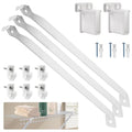 12 Inch Wire Shelf Brackets Set, 3 Pack Metal White Closet Support Bracket with End Brackets & Clips for Wire Shelving Wall Bracket Installation, Support Wire Closet Shelves Racks(3 Pack) - size: 3 Pack