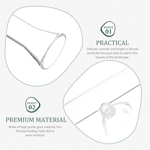 Glass Fish Feeder Tube with Shrimp Feeding Dish 40cm Aquarium Fish Tank Supplies for Shrimp