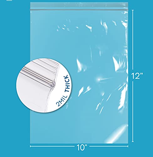 GPI - 10" x 12" 1 Gallon Zip Bags, 1000 Count, 2 Mil, Clear Plastic Reclosable Poly Baggies, with Resealable Zip Top Lock. for A4 Letter Size Paper, Apparel, Clothing, Food, Home & Office Supplies. - size: 10" x 12"