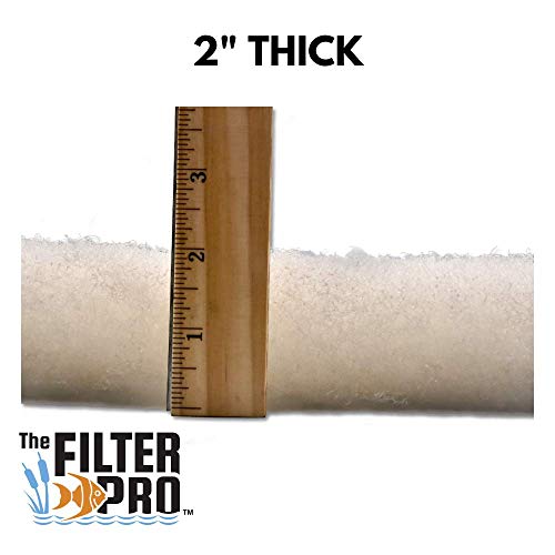 Beige Coarse Filter Media, 2" Thick, 12" x 12" Pads, 5 Pack, Perfect for Aquariums, Ponds or Water Gardens, Made in USA - size: 12" x 12" - 5 Pack