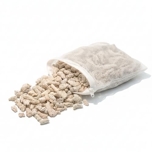 Crushed Coral for Freshwater Aquarium,Fish Tank Crushed Coral Aquarium Filter Media for Freshwater Aquarium Ph Aquarium Bio Filter Media Bag Reusable Aquarium Filter
