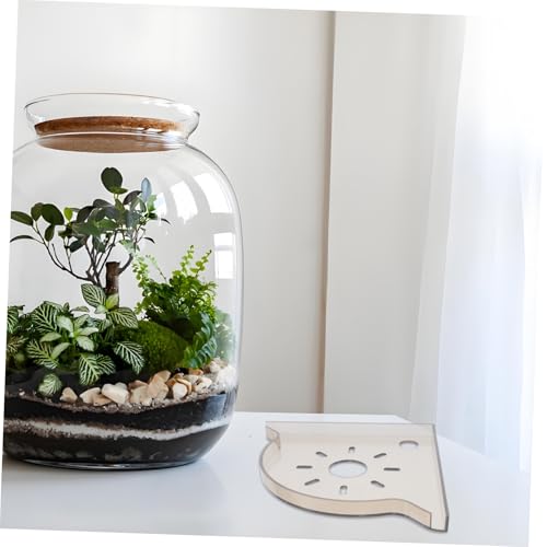 VICASKY Corner Fish Tank Shelf Multi Functional Triangle Storage Stand for Aquarium Accessories Space Efficient Organizer for Fish Food and Supplies for Living Areas - color: Light Brown