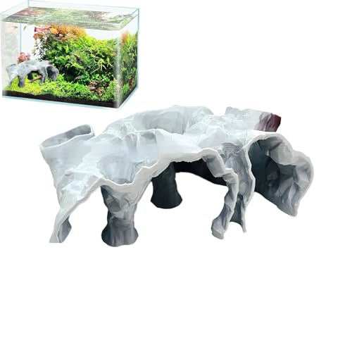 Aquarium Underground Tunnel Cave, Cave Fish Tank Decor, Fish Tank Decor Decoration, Breeding Shelter Decoration - size: Medium