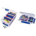 Flambeau Outdoors 4510 Super Half Satchel Soft Bait Organizer 15x8x6.25-Inch Ultimate Waterproof Tuff Tainer Fishing Tackle Tray Box (Includes Zerust Dividers)