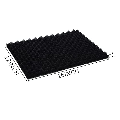 Aquarium Filter Media Bio Sponge Pad 16 x 12 x 1 inch, Fish Pond Foam Filter 20/30/40 ppi Set 3