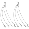 Rope Hanger 2pcs 304 Stainless Steel Basket Plant Hanger Holder Light Hanging Wire Rope for Light-Emitting Diode Grow Light, Aquarium Lighting Tank Lamp, Indoor and Outdoor Plant 34cm