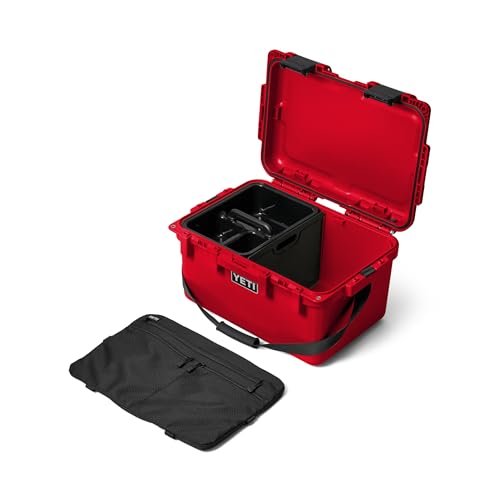 YETI LoadOut GoBox Collection, Divided Waterproof Cargo Case, Dry Box, Camera Case, Fishing Tackle Box - color: Rescue Red, size: GoBox 30