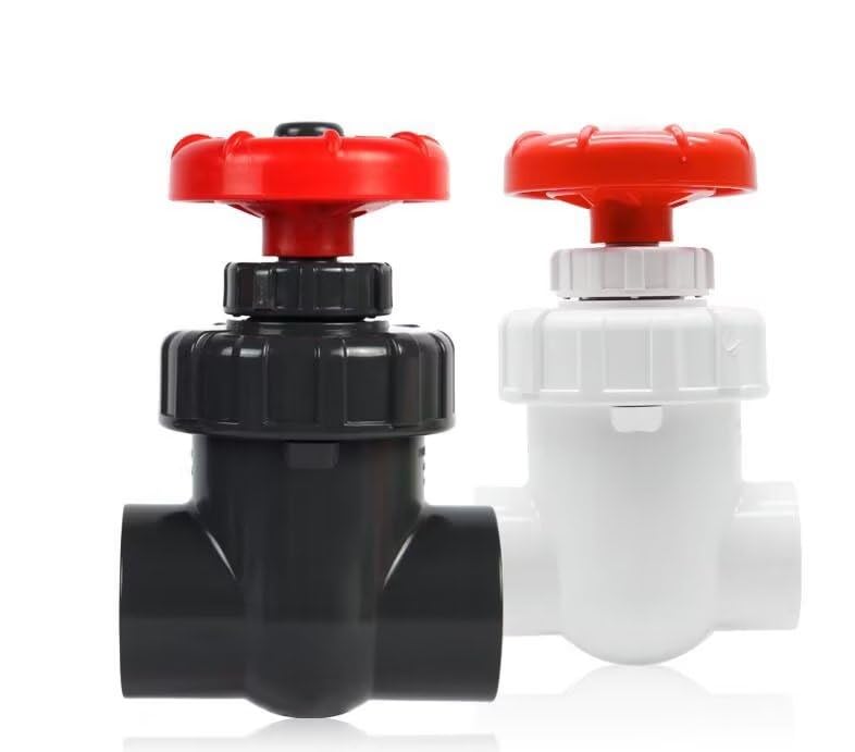 20/25/32/40/50/63mm UPVC Gate Valve Precision Flow Control PVC Sluice Valve Garden Irrigation Aquarium PVC Valve Ball Valve - size: 40mm DN32 White